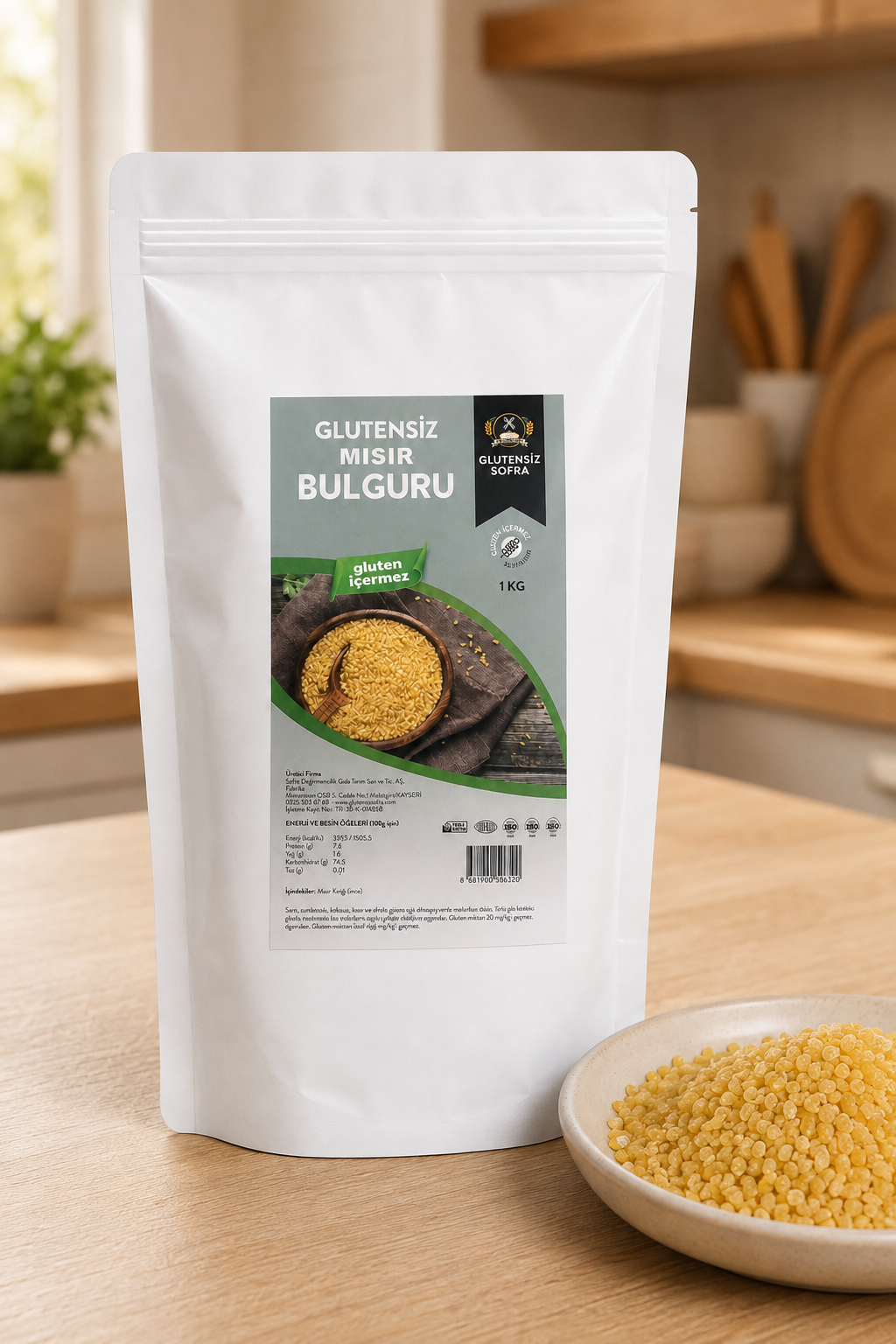 Glutensiz Bulgur - Pilavlık Mısır Kırığı 1 Kg