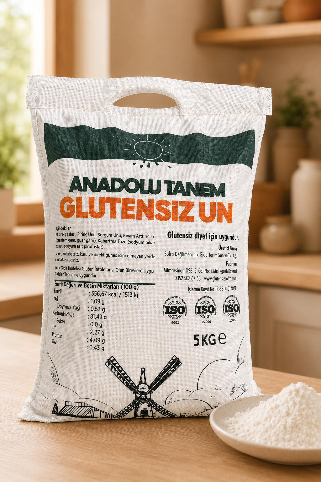 Glutensiz Un - Anadolu Tanem 5 Kg
