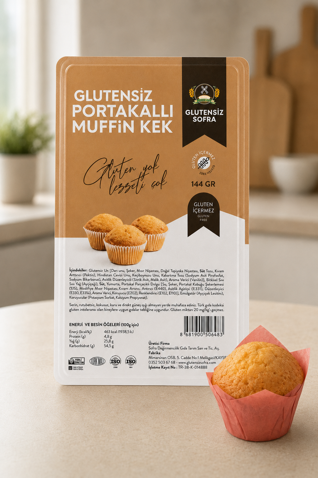 Glutensiz Kek - Portakallı Mini Kek 144 Gr.