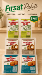Glutensiz Ekmek, Poğaça ve Simit Fırsat Seti (2'şer Paket)