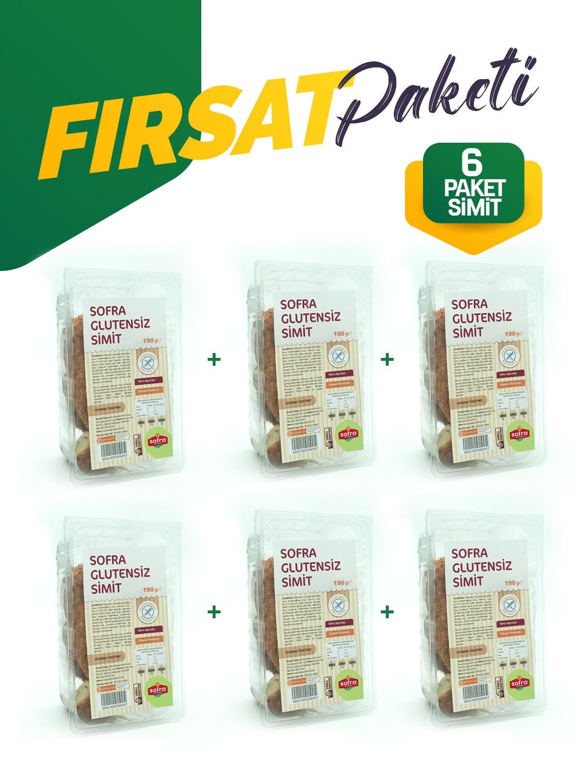 Glutensiz Fırsat Seti Simit (6 PAKET)