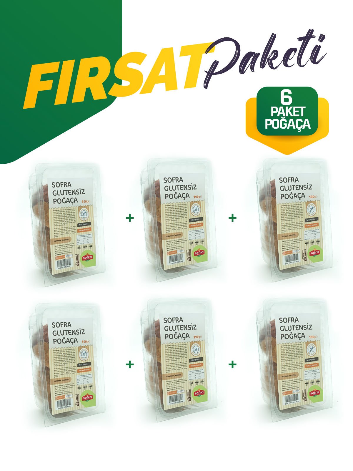 Glutensiz Fırsat Seti Poğaça (6 PAKET)