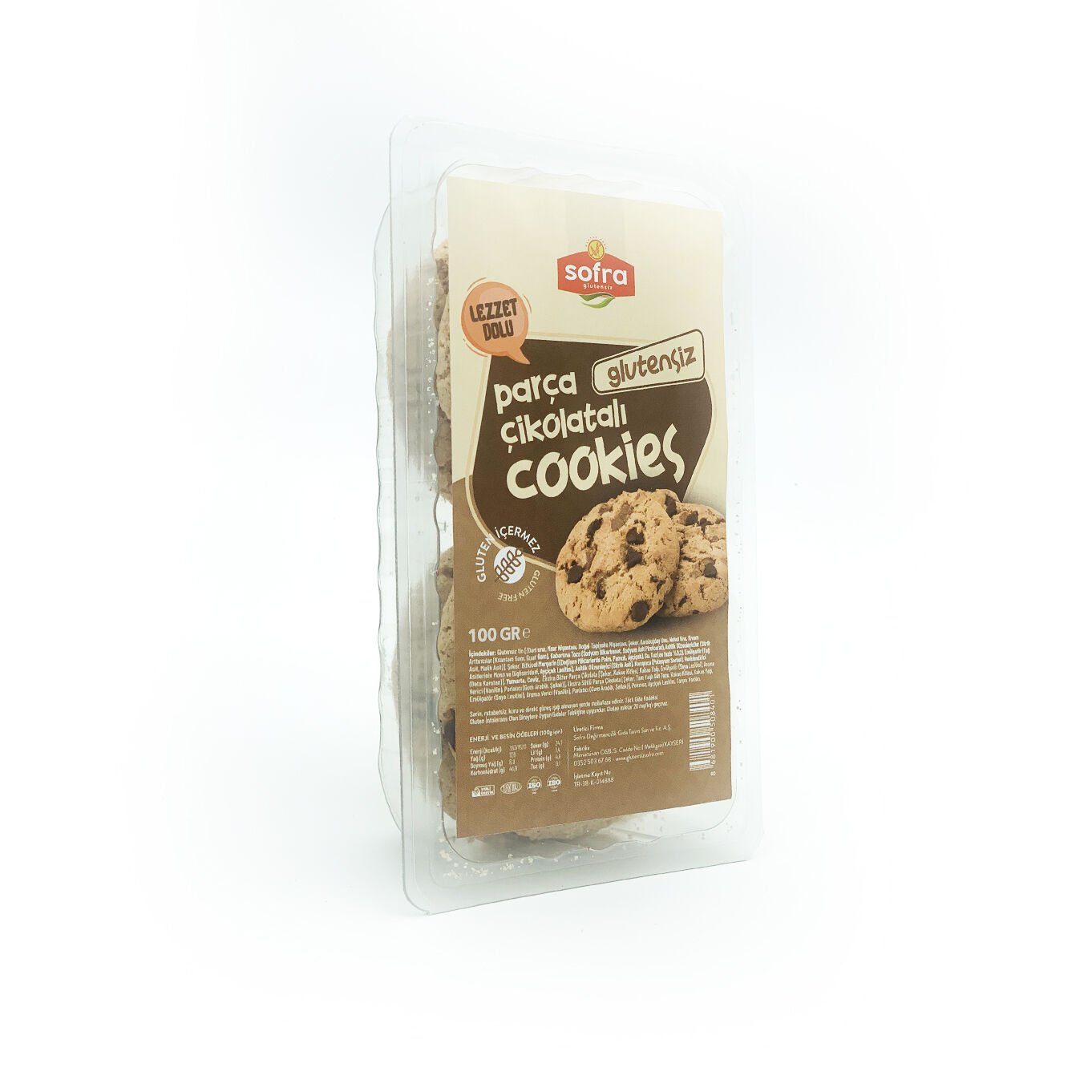 クッキー　0710 Glutensiz Parça Çikolatalı Cookies 100 Gr. - Glutensiz Satış