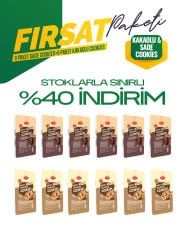 6 Adet Glutensiz Parça Çikolatalı ve 6 Adet Glutensiz Parça Çikolatalı Kakaolu Cookies 100 Gr.