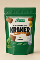 Fit Green Glutensiz Kraker - Yulaflı Fesleğenli