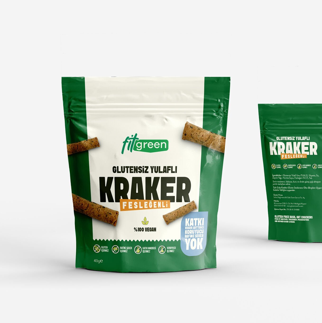 Fit Green Glutensiz Yulaflı Fesleğenli Kraker