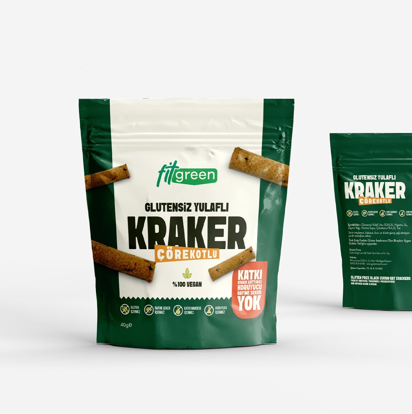 Fit Green Glutensiz Yulaflı Çörekotlu Kraker