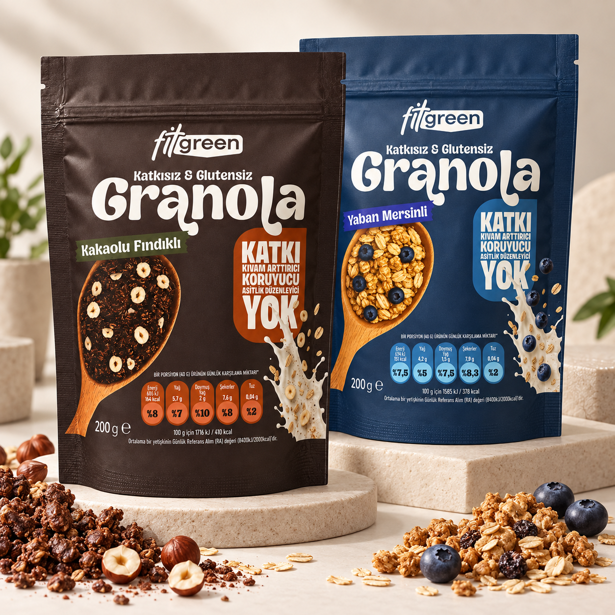 Fitgreen Glutensiz Granola 2'Li Fırsat Paketi