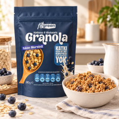Fitgreen Glutensiz Yaban Mersinli Granola 200gr