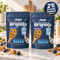 Fitgreen Glutensiz Yaban Mersinli Granola 2'Li Fırsat Paketi