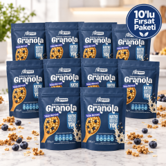 Fitgreen Glutensiz Yaban Mersinli Granola 10'Lu Fırsat Paketi